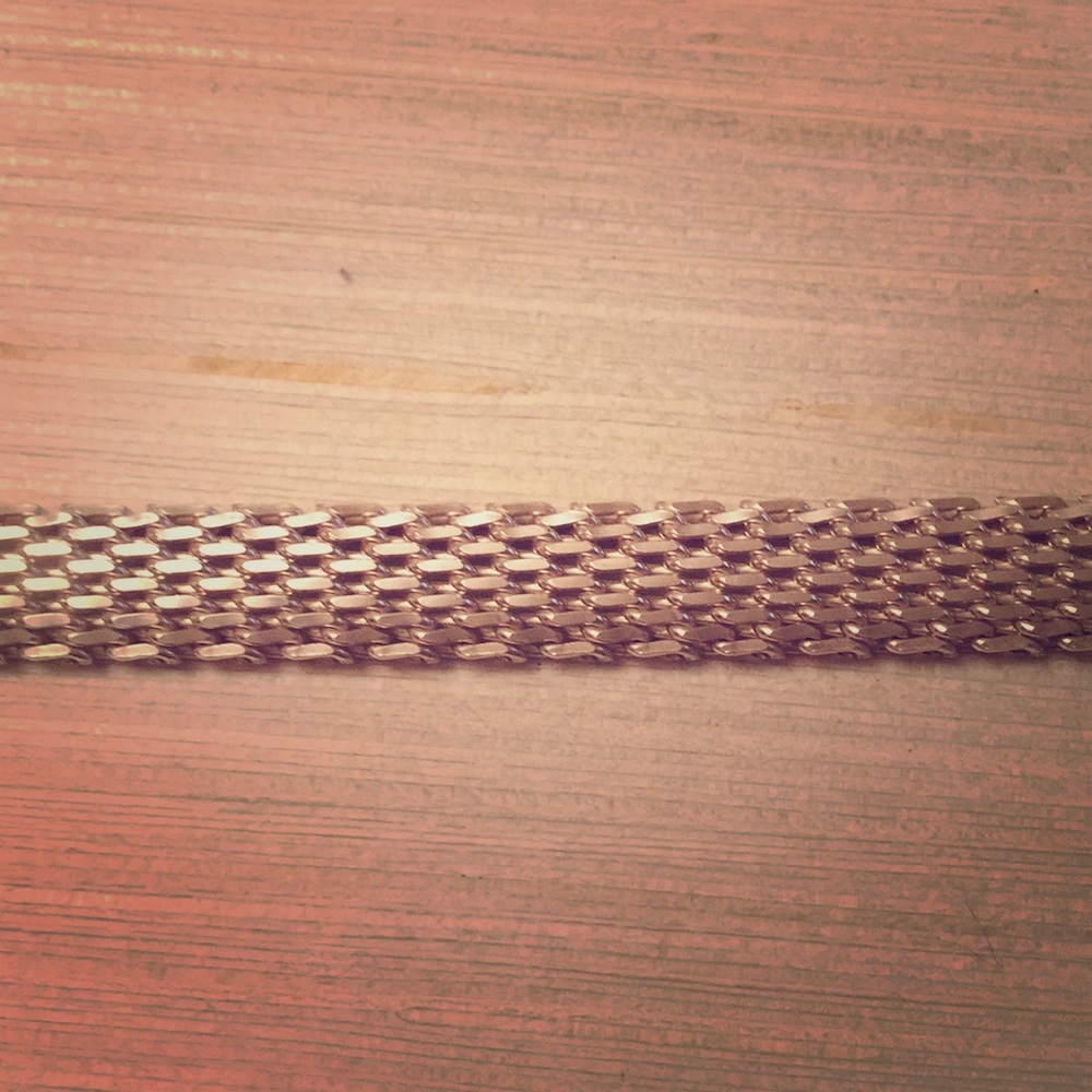 unique mesh sterling silver necklace